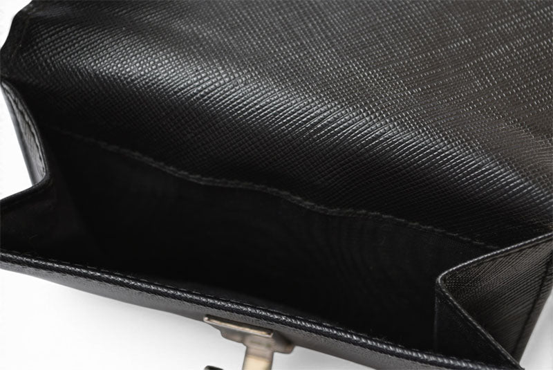 サルヴァトーレフェラガモ 財布/三つ折 Salvatore Ferragamo 折財布 ガンチーニ/ブラック【中古】