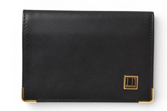 ダンヒル カードケース/名刺入れ dunhill メンズ ブラック レザー ロゴ 【中古】
