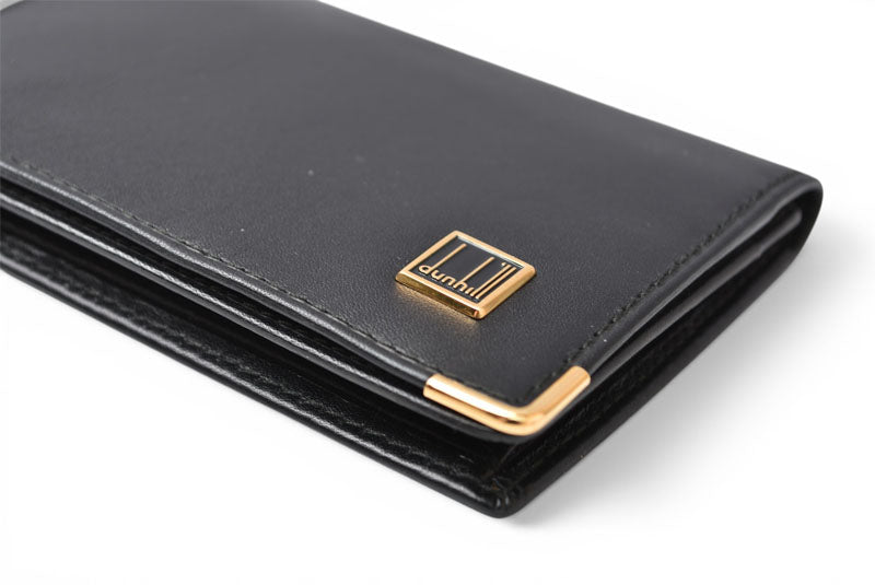 ダンヒル カードケース/名刺入れ dunhill メンズ ブラック レザー ロゴ 【中古】
