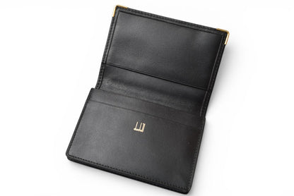 ダンヒル カードケース/名刺入れ dunhill メンズ ブラック レザー ロゴ 【中古】