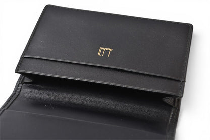 ダンヒル カードケース/名刺入れ dunhill メンズ ブラック レザー ロゴ 【中古】
