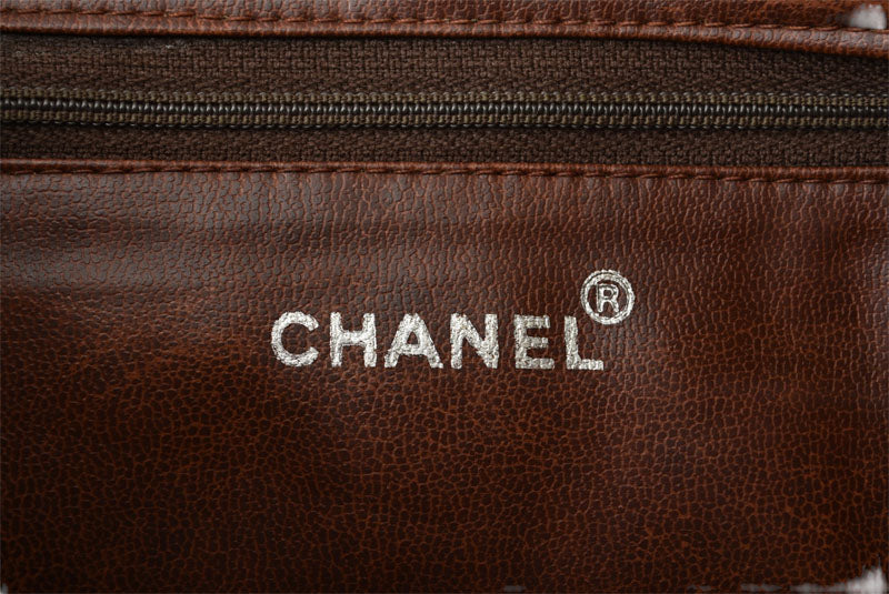 シャネル チェーンショルダーバッグ/トートバッグ CHANEL ココマーク キャビアスキン ブラウン/ゴールド【中古】