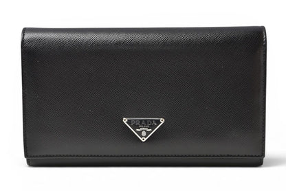 プラダ 財布 PRADA 長財布 M608 SAFFIANO/レザー NERO/ブラック ヴィンテージ【中古】