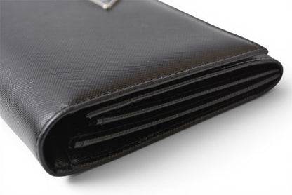 プラダ 財布 PRADA 長財布 M608 SAFFIANO/レザー NERO/ブラック ヴィンテージ【中古】