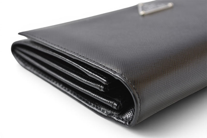 プラダ 財布 PRADA 長財布 M608 SAFFIANO/レザー NERO/ブラック ヴィンテージ【中古】