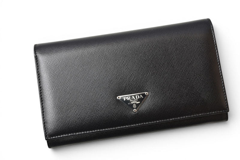 プラダ 財布 PRADA 長財布 M608 SAFFIANO/レザー NERO/ブラック ヴィンテージ【中古】