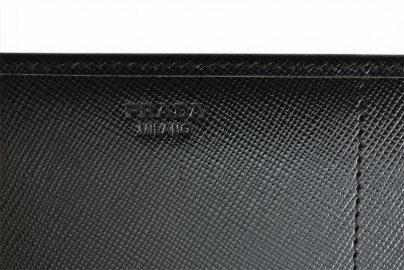 プラダ 財布 PRADA 長財布 M608 SAFFIANO/レザー NERO/ブラック ヴィンテージ【中古】