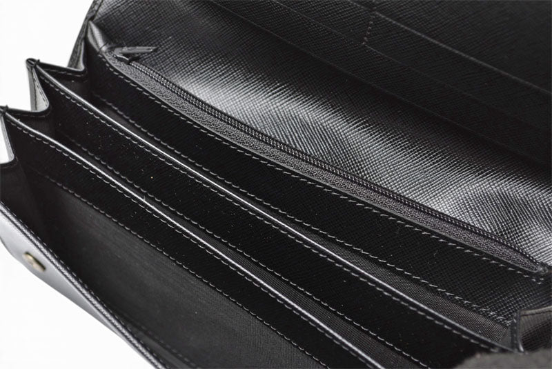 プラダ 財布 PRADA 長財布 M608 SAFFIANO/レザー NERO/ブラック ヴィンテージ【中古】