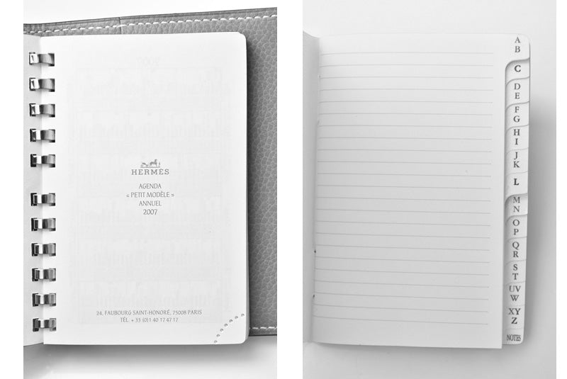 エルメス アジェンダプチ/手帳カバー/ダイアリー/カードケース HERMES ヴィンテージ トゴ ブルージーン □I刻印【中古】