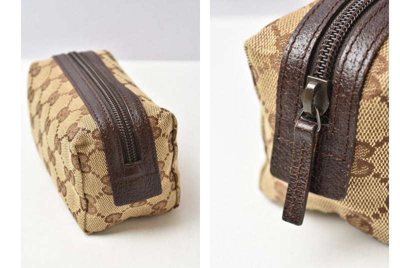 グッチ ポーチ GUCCI GGキャンバス 化粧ポーチ/コスメポーチ GGブラウン/ベージュ 29596【中古】