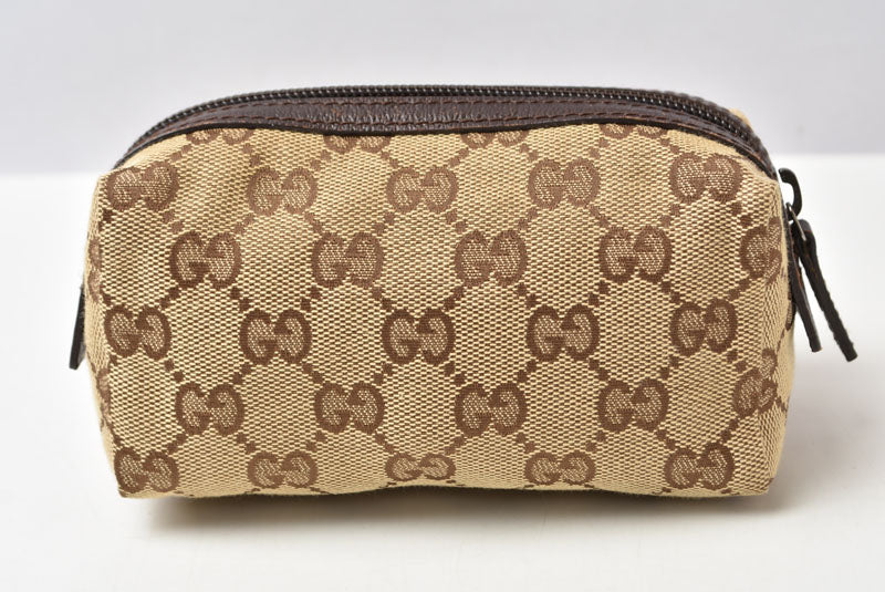 グッチ ポーチ GUCCI GGキャンバス 化粧ポーチ/コスメポーチ GGブラウン/ベージュ 29596【中古】