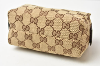 グッチ ポーチ GUCCI GGキャンバス 化粧ポーチ/コスメポーチ GGブラウン/ベージュ 29596【中古】