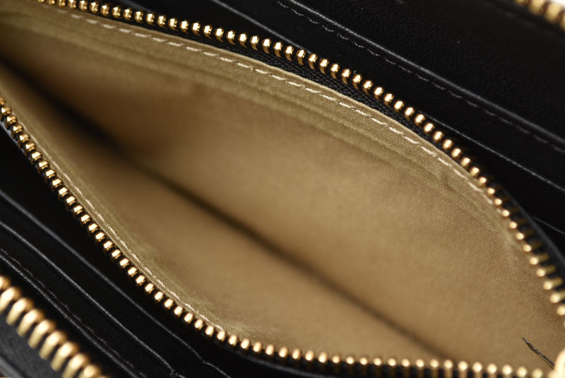 クロエ 財布/長財布 Chloe 財布 ファスナー式 レザー ボウ BLACK/ブラック 3P0290-H2M リボン【中古】