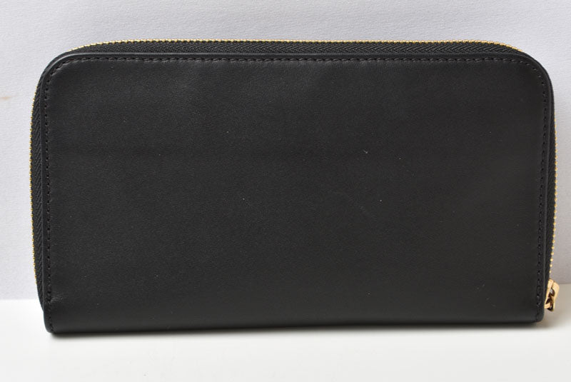 クロエ 財布/長財布 Chloe 財布 ファスナー式 レザー ボウ BLACK/ブラック 3P0290-H2M リボン【中古】