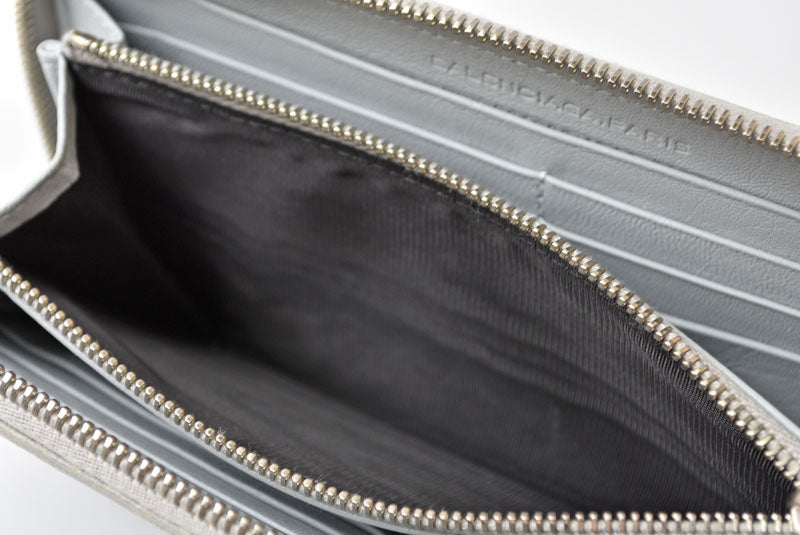 バレンシアガ 財布 BALENCIAGA 長財布/クラシックコンチネンタル 286092 ヴィンテージ ライトグレー【中古】