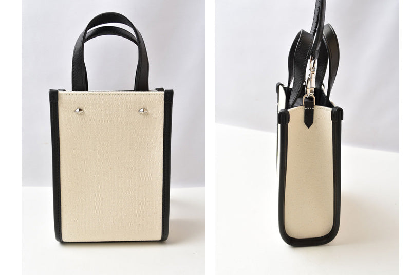 ジミーチュウ 未使用 ミニ N/S ショルダーバッグ/クロスボディバッグ 2WAY キャンバス/レザー Jimmy Choo MINI N S TOTE レディース【中古】