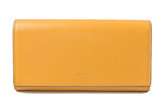 ジミーチュウ 財布/ JIMMY CHOO 長財布 MARTINA マルティナ レザー イエロー/ブルー【中古】