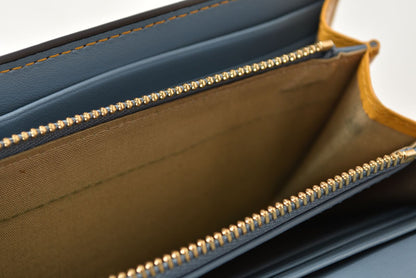 ジミーチュウ 財布/ JIMMY CHOO 長財布 MARTINA マルティナ レザー イエロー/ブルー【中古】