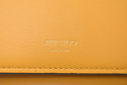 ジミーチュウ 財布/ JIMMY CHOO 長財布 MARTINA マルティナ レザー イエロー/ブルー【中古】