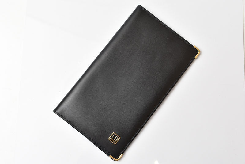 ダンヒル 財布/札入れ dunhill 長財布 メンズ ブラック レザー ロゴ 【中古】