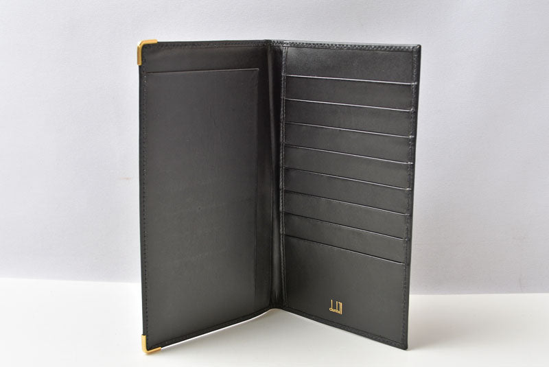 ダンヒル 財布/札入れ dunhill 長財布 メンズ ブラック レザー ロゴ 【中古】