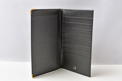 ダンヒル 財布/札入れ dunhill 長財布 メンズ ブラック レザー ロゴ 【中古】