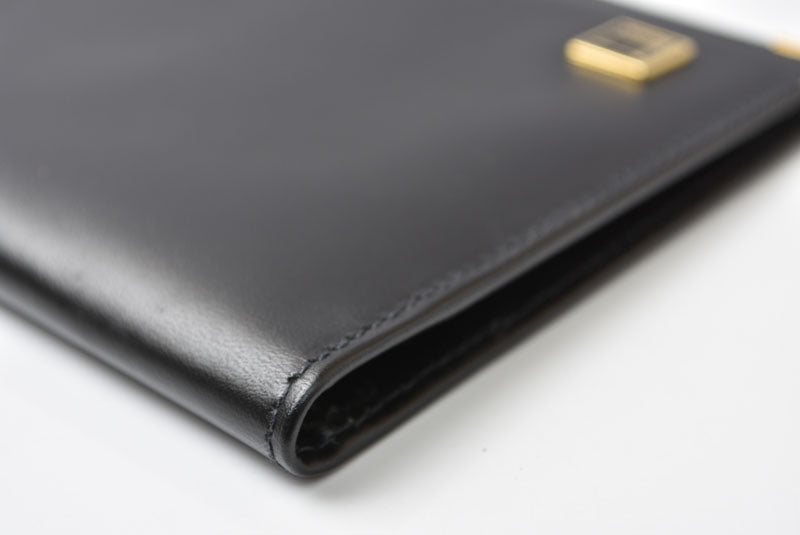 ダンヒル 財布/札入れ dunhill 長財布 メンズ ブラック レザー ロゴ 【中古】