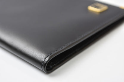 ダンヒル 財布/札入れ dunhill 長財布 メンズ ブラック レザー ロゴ 【中古】