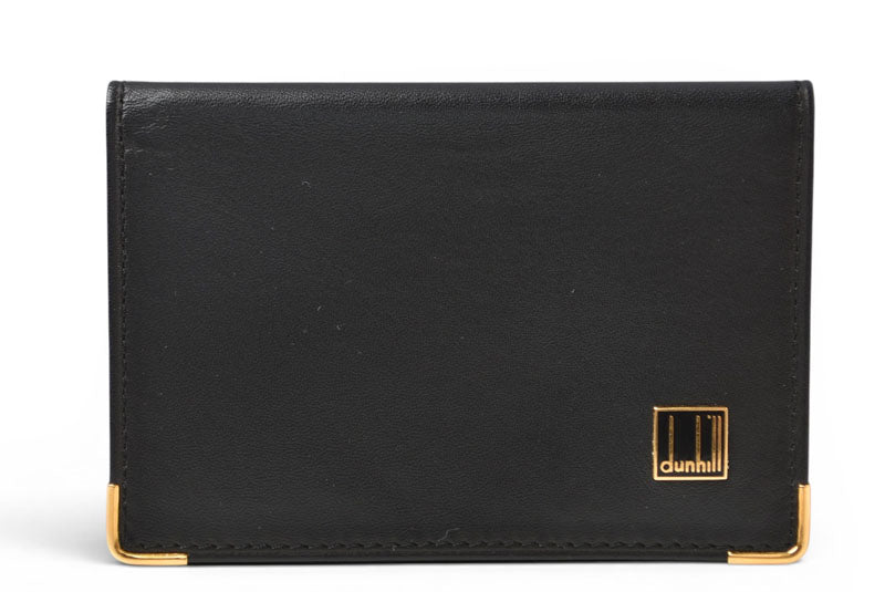 ダンヒル カードケース/名刺入れ dunhill メンズ ブラック レザー ロゴ 【中古】