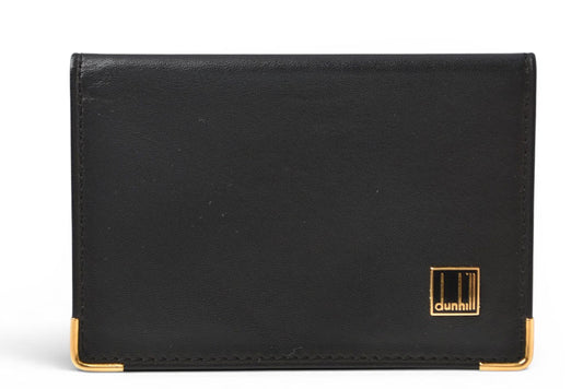ダンヒル カードケース/名刺入れ dunhill メンズ ブラック レザー ロゴ 【中古】