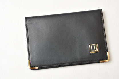 ダンヒル カードケース/名刺入れ dunhill メンズ ブラック レザー ロゴ 【中古】