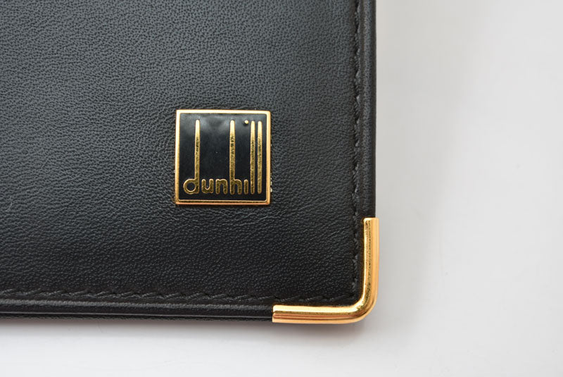 ダンヒル カードケース/名刺入れ dunhill メンズ ブラック レザー ロゴ 【中古】