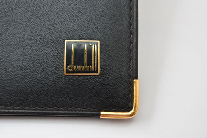 ダンヒル カードケース/名刺入れ dunhill メンズ ブラック レザー ロゴ 【中古】