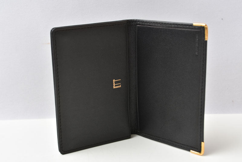 ダンヒル カードケース/名刺入れ dunhill メンズ ブラック レザー ロゴ 【中古】