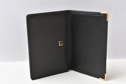 ダンヒル カードケース/名刺入れ dunhill メンズ ブラック レザー ロゴ 【中古】