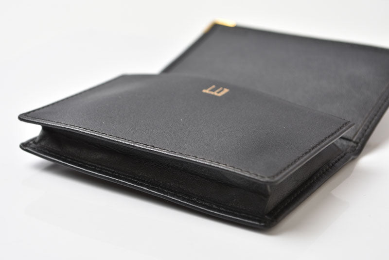 ダンヒル カードケース/名刺入れ dunhill メンズ ブラック レザー ロゴ 【中古】