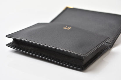 ダンヒル カードケース/名刺入れ dunhill メンズ ブラック レザー ロゴ 【中古】