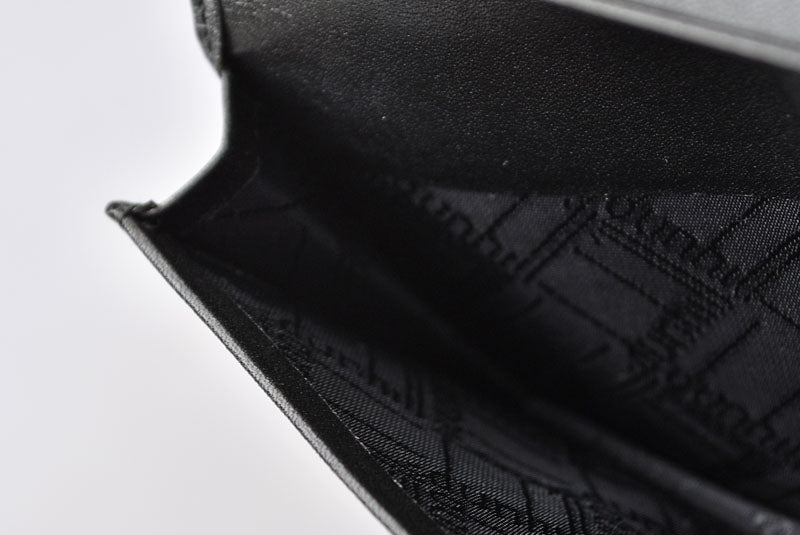 ダンヒル カードケース/名刺入れ dunhill メンズ ブラック レザー ロゴ 【中古】