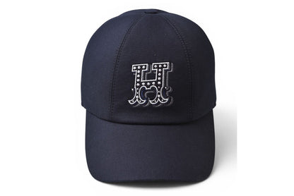 エルメス キャップ/帽子 HERMES キャップ セレナ Hエレクトリック サイズ57 コットン ネイビー メンズ/レディース【中古】