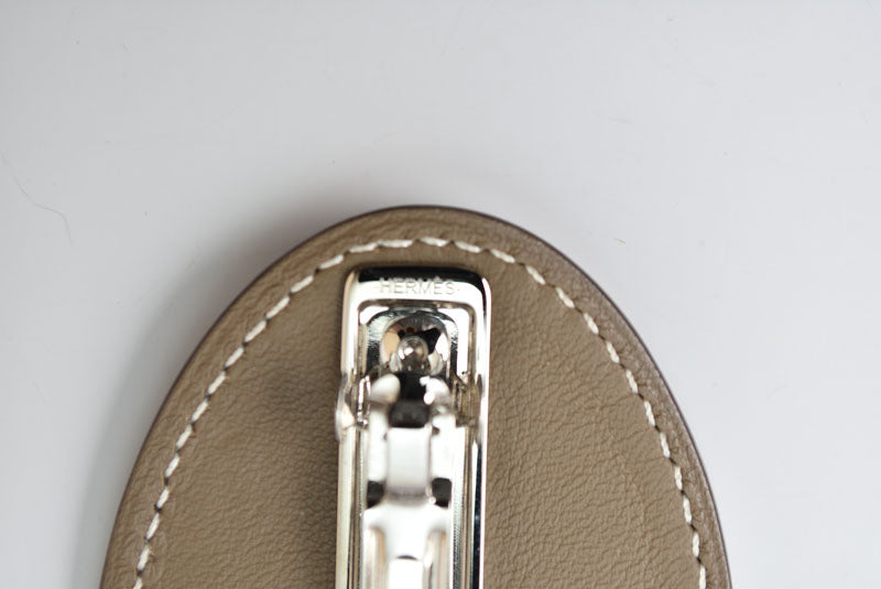 エルメス エブリン バレッタ ヘアアクセサリー ヴォースイフト エトゥープ HERMES レディース ヘアクリップ【中古】