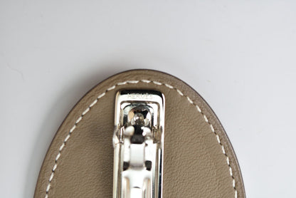 エルメス エブリン バレッタ ヘアアクセサリー ヴォースイフト エトゥープ HERMES レディース ヘアクリップ【中古】