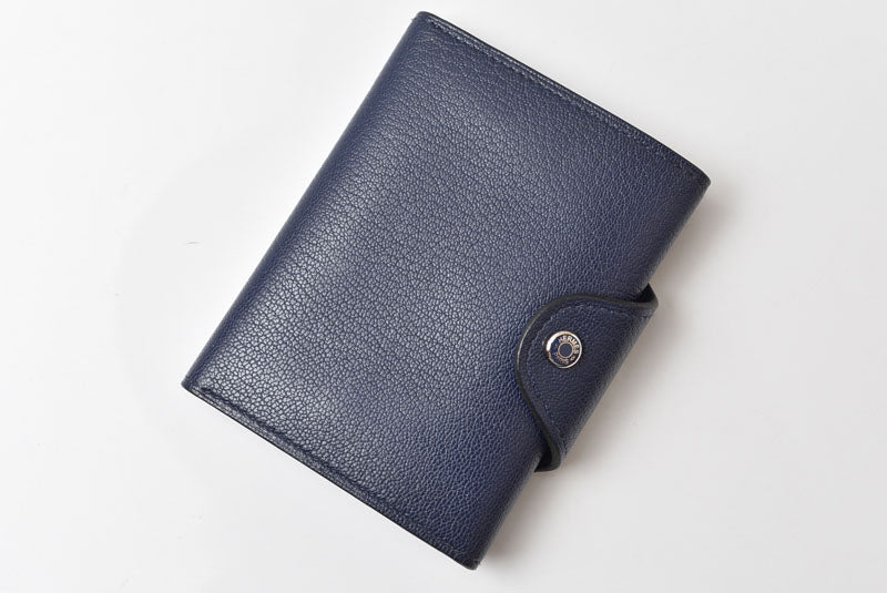 エルメス カードケース/コインケース/ミニ財布 HERMES イリアード コンパクト B刻印 ブルー・ニュイ【中古】