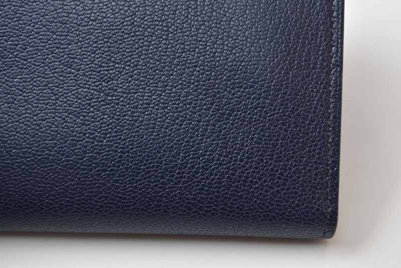 エルメス カードケース/コインケース/ミニ財布 HERMES イリアード コンパクト B刻印 ブルー・ニュイ【中古】