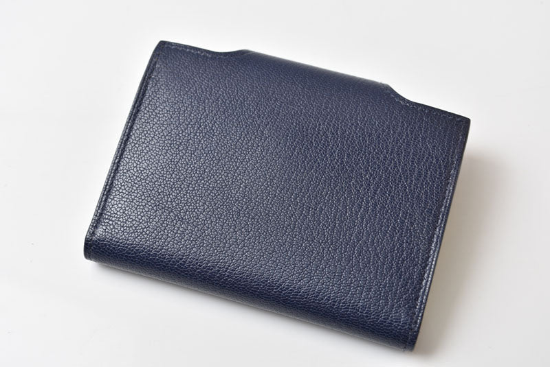 エルメス カードケース/コインケース/ミニ財布 HERMES イリアード コンパクト B刻印 ブルー・ニュイ【中古】