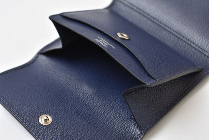 エルメス カードケース/コインケース/ミニ財布 HERMES イリアード コンパクト B刻印 ブルー・ニュイ【中古】