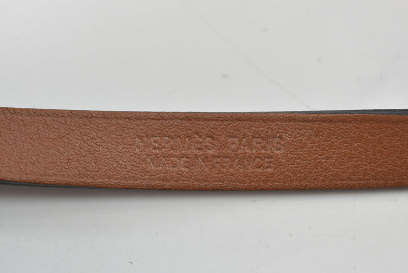 エルメス ブレスレット/バングル メドール アンフィニ ドゥブルトゥール T2 ブラック/シルバー HERMES レザー レディース【中古】