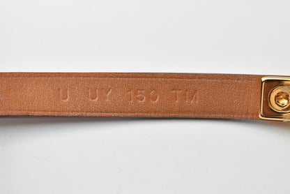 エルメス バングル/ブレスレット HERMES ミニリヴァル ヴォー・スウィフト ブラウン/ゴールド 【中古】