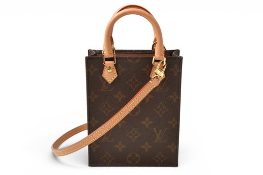 ルイヴィトン モノグラム LOUIS VUITTON プティット・サックプラ ハンドバッグ/ショルダーバッグ 2WAY M69442 ブラウン【中古】