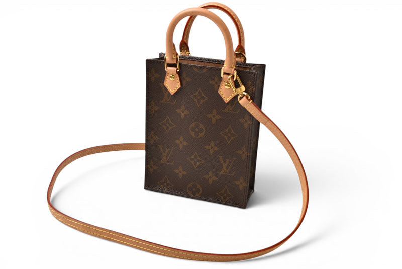 ルイヴィトン モノグラム LOUIS VUITTON プティット・サックプラ ハンドバッグ/ショルダーバッグ 2WAY M69442 ブラウン【中古】