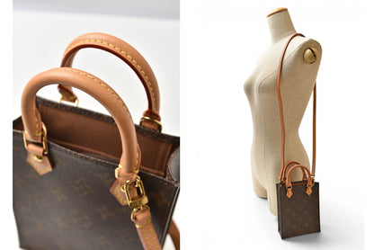 ルイヴィトン モノグラム LOUIS VUITTON プティット・サックプラ ハンドバッグ/ショルダーバッグ 2WAY M69442 ブラウン【中古】